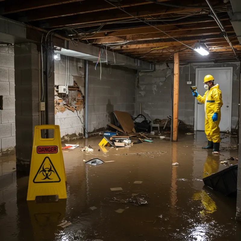 Flooded Basement Electrical Hazard in Crystal City, TX Property